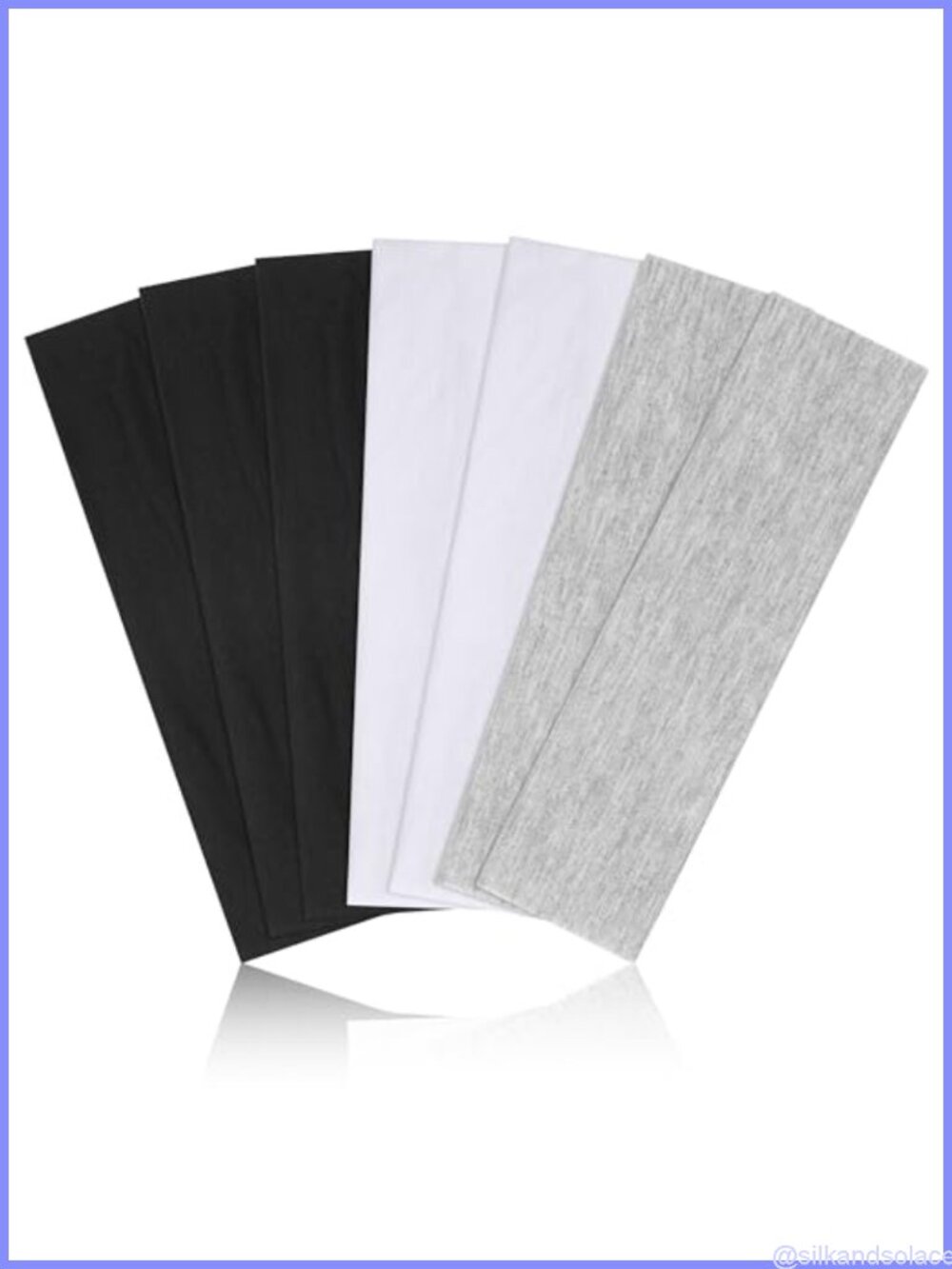 7 Pack Non Slip Stretchy Cotton Headbands for Women